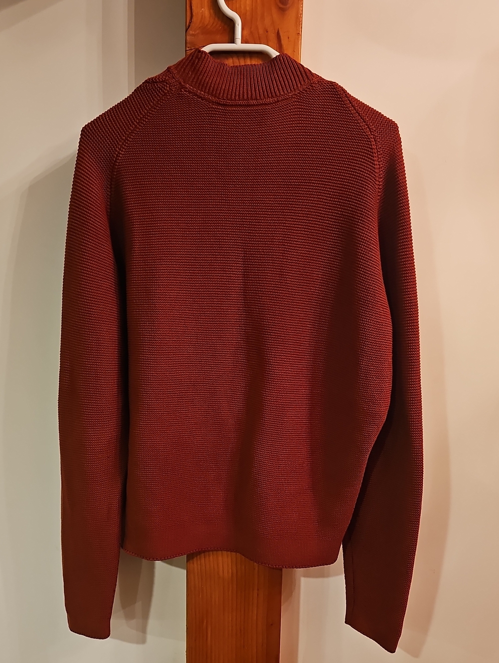 MINIMUM Ribbed Mock Neck Sweater - Rust - Picture 8 of 10